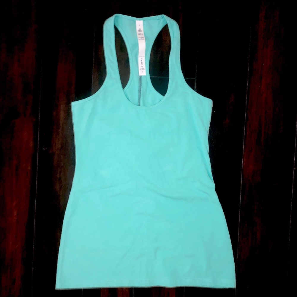 LULULEMON GATHERED ORGANIC RACERBACK TANK... SZ 6
